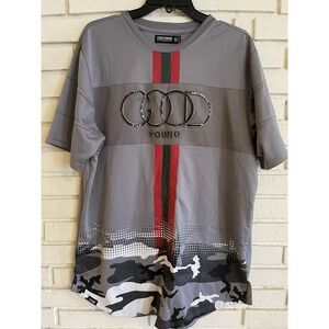 Contender Shirt Good Young XL Gray w/Raised Letters 1/4 Camouflage Shirt
